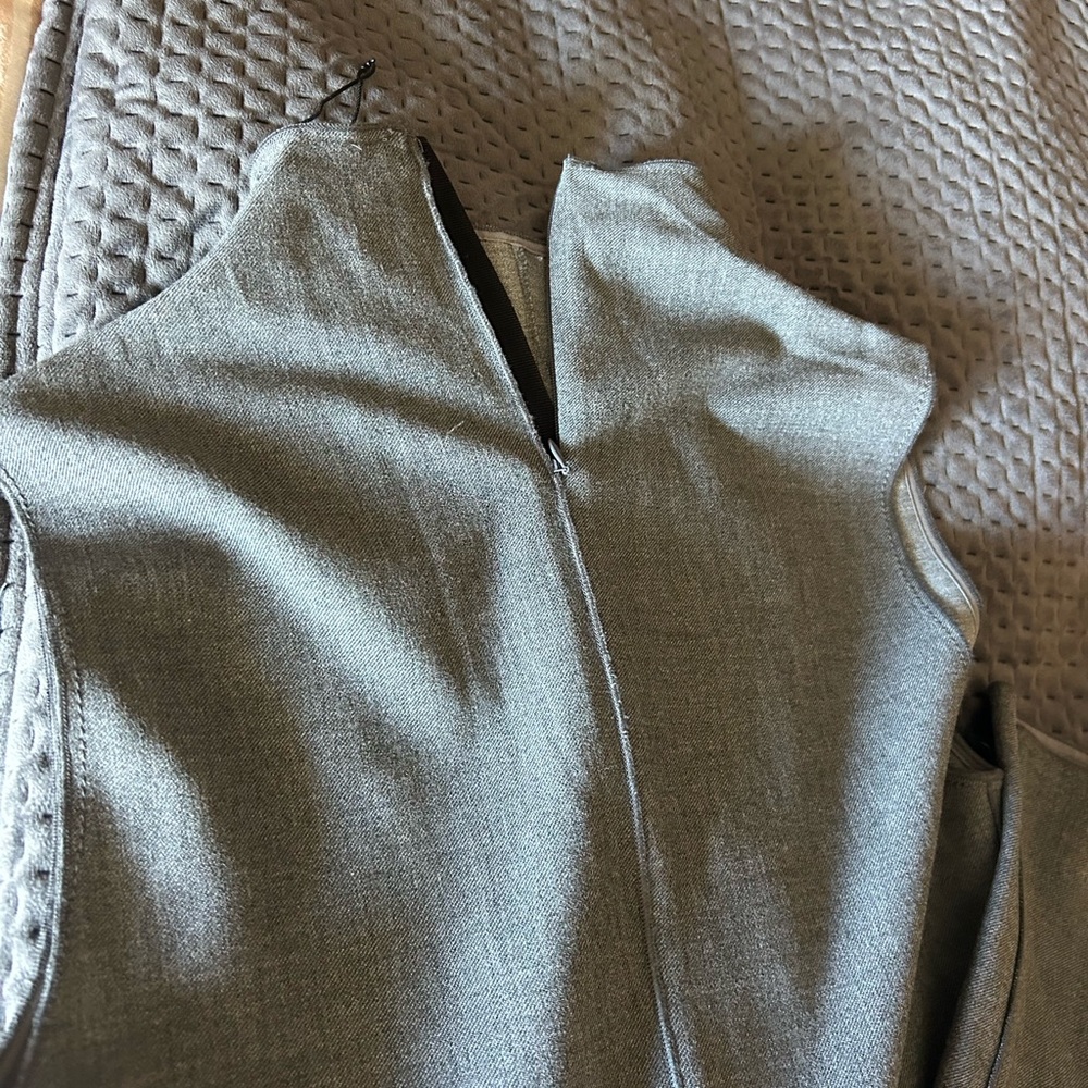 Zara Gray Textured Fabric high neck sheath medium NWT